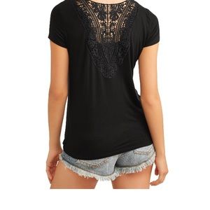 Cute criss cross front crochet back top